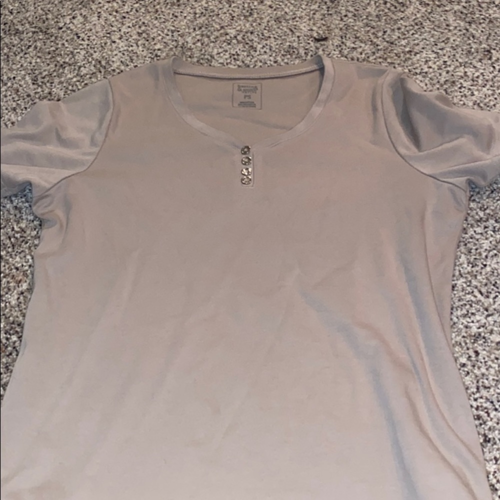 Light Brown V Neck
